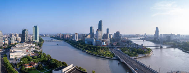 istock Aerial panoramic view of urban architecture skyline 1666794297