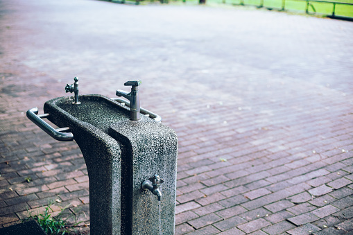 Close up of Public drinking faucet