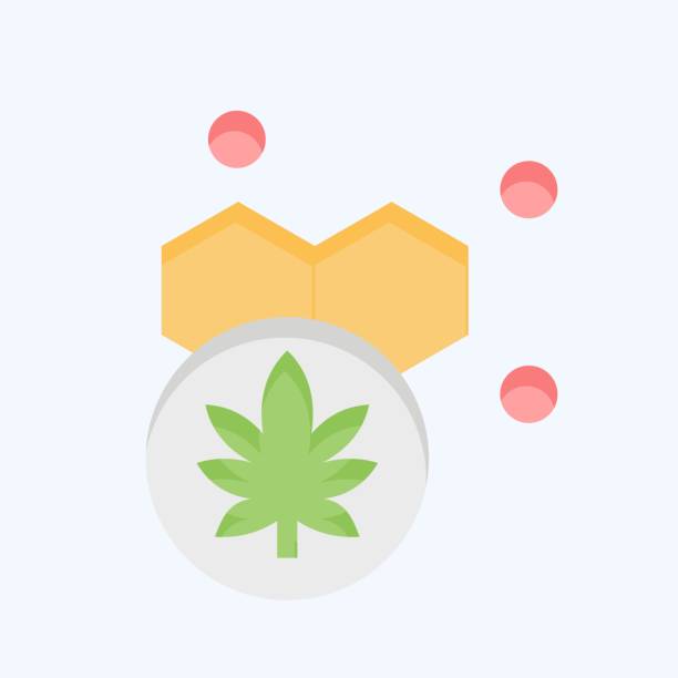 istock Icon Cannabol Content. related to Cannabis symbol. flat style. simple design editable. simple illustration 1666866154