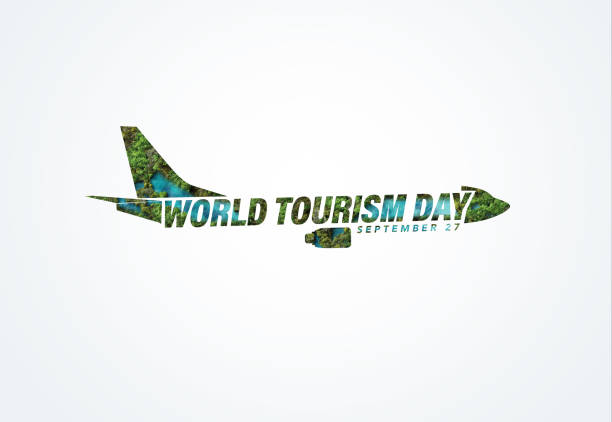 world tourism day concept - mountain range earth sky airplane imagens e fotografias de stock