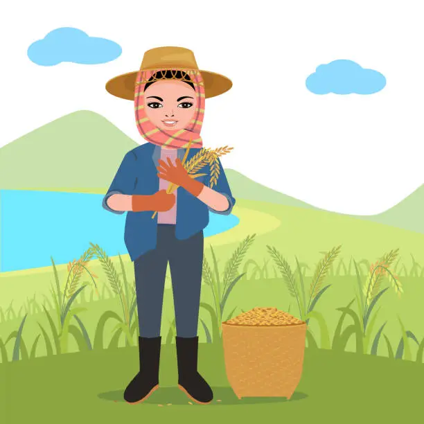 Vector illustration of farmer