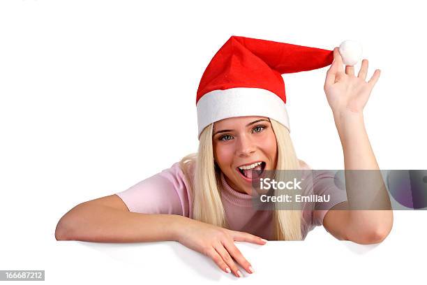 여자 소년은 산타 모자 12월에 대한 스톡 사진 및 기타 이미지 - 12월, 18-19세, 20-29세