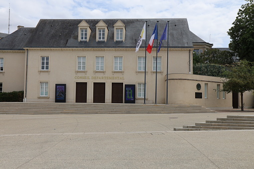 The departmental council, view from the outside, city of Chartres, department of Eure et Loir, France