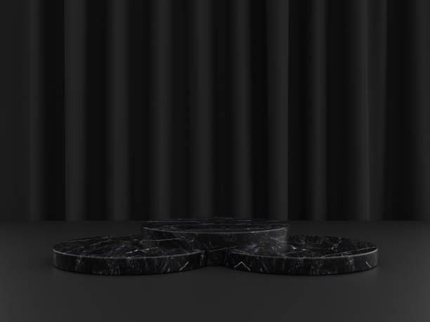 istock Minimalist simple marble cylinder podium or pedestal display 1666879287