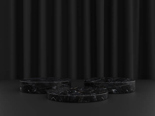 istock Minimalist simple marble cylinder podium or pedestal display 1666879292