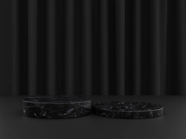 istock Minimalist simple marble cylinder podium or pedestal display 1666879293