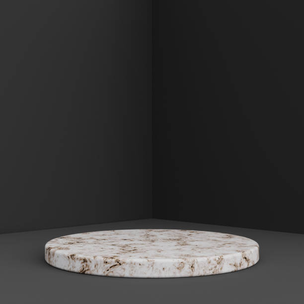 istock Minimalist simple marble cylinder podium or pedestal display 1666879840