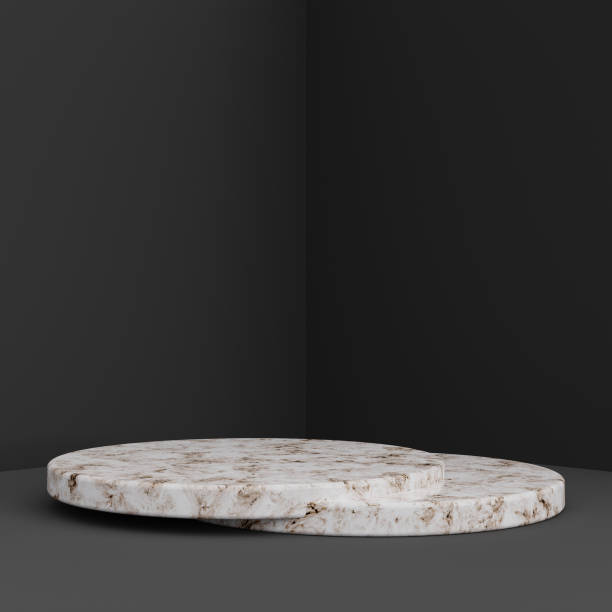 istock Minimalist simple marble cylinder podium or pedestal display 1666879850