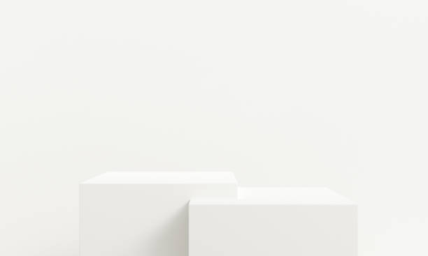 istock White product display stage platform background. minimalist white podium. 1666895257