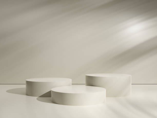 istock Minimal podium display with shadow for product presentation. Product cosmetic podium. 1666895766