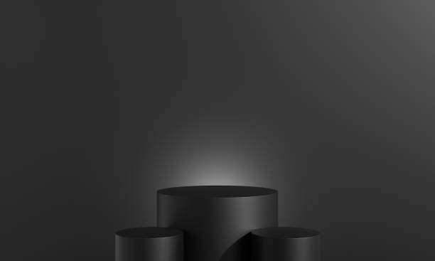 istock Minimal dark podium for product display background 1666902495