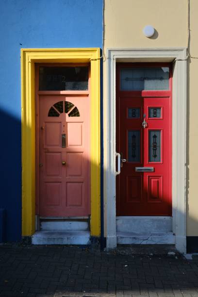 istock Two colorful doors in a row on a building in Cork, Ireland 1666905745