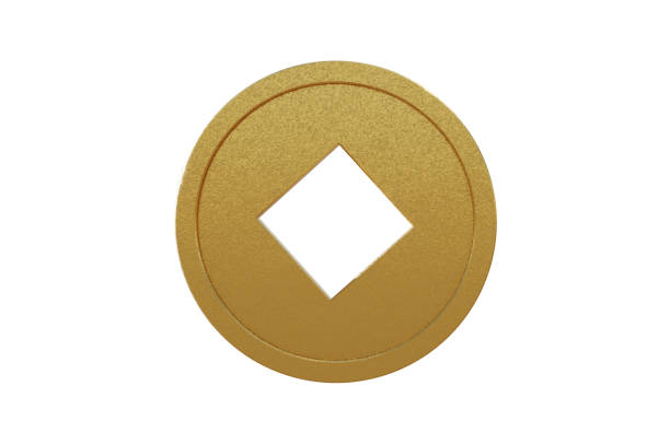 istock 3D Illustration, Chinese gold coin icon . 1666911513