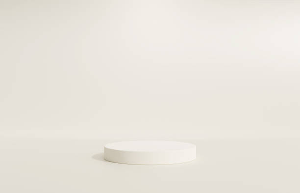 istock 3d display podium on beige pastel background pedestal or platform with geometric spheres 1666912059