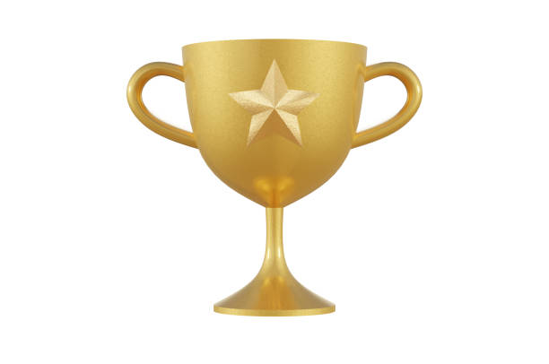 istock 3D Illustration, Winner Gold Trophy 3D Icon. 1666912061
