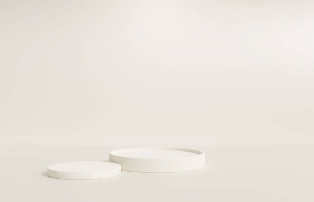 istock 3d display podium on beige pastel background pedestal or platform with geometric spheres 1666912567