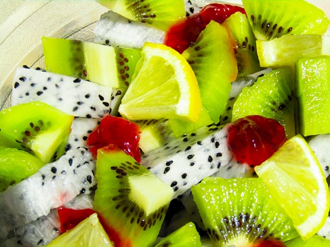 Fruit salad. Delicious and healthy.