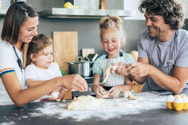 istock Family making cookies and have fun 1666913654