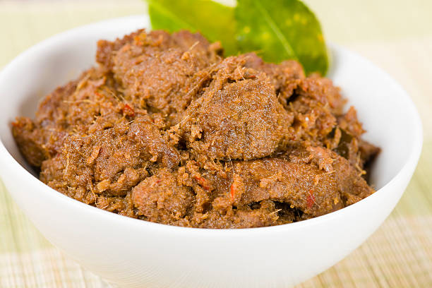 manzo rendang - kerisik foto e immagini stock