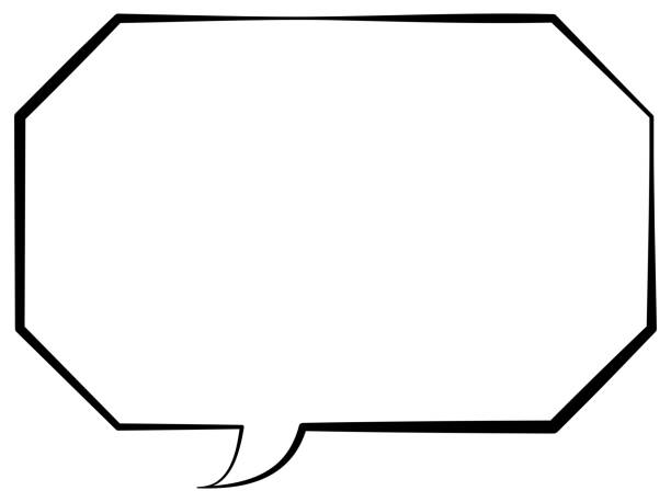 Speech bubbles 19 [hand drawn style line] Vector illustration of Speech bubbles 19 [hand drawn style line] drawing of a shape octagon stock illustrations