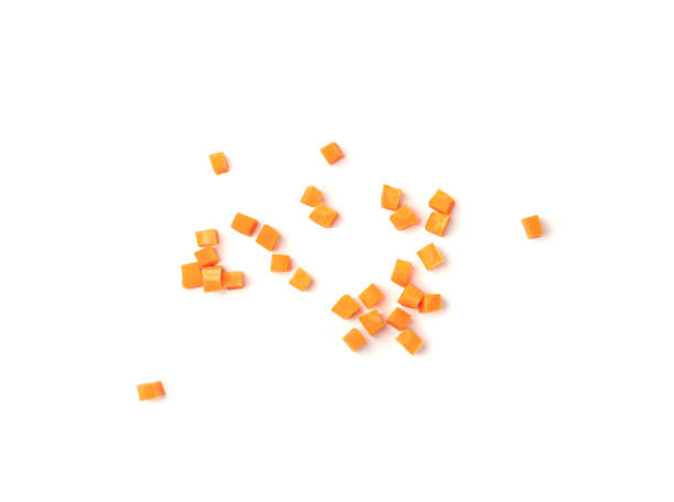 istock Fresh Diced Carrot, Raw Carrot Cubes Closeup, Chopped Orange Root Vegetable, Diced Carrots Pile 1667056310