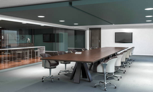 istock Bright, clean, modern-style conference room. 1667080868