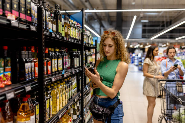 A thrilling energy surrounds the three female friends as they shop for groceries, turning the mundane into a lively and enjoyable experience