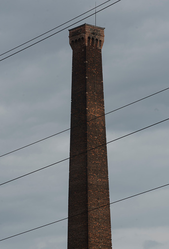 Red factory chimney...