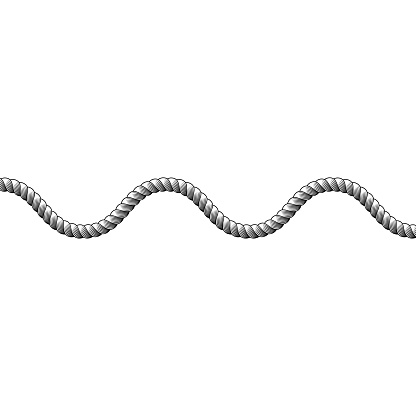 Singular Rope Wavy Rope Wavy Line Stock Illustration - Download Image Now - Border - Frame ...