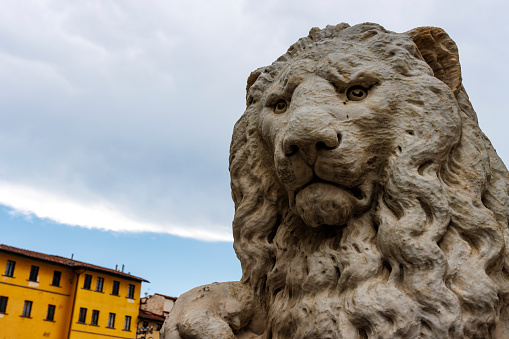 Lion statue in Florence, Italy, Europe
