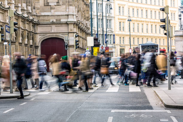 istock Unrecognizable people in Vienna, long exposure 1667181838