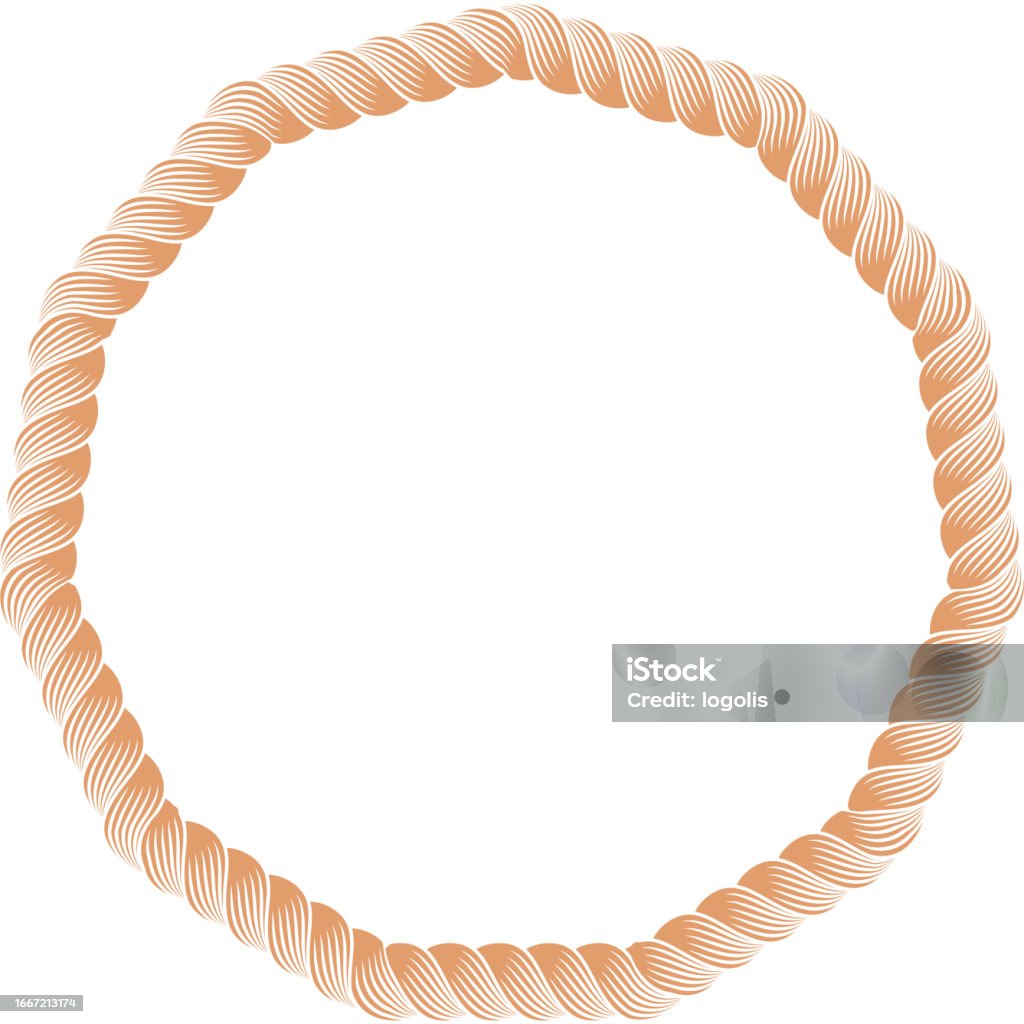 Pink Rope Border Round Rope Round Frame Border Stock Illustration - Download Image Now ...