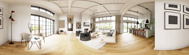 istock 360 panorama of the living interior. 1667227295