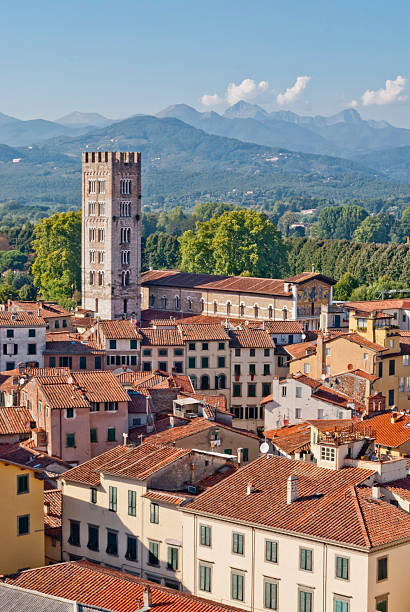 Lucca panoramic view, Tuscany, Italy Lucca panoramic view, Tuscany, Italy lucca italy stock pictures, royalty-free photos & images