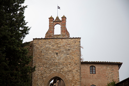 italian medieval town barberino val d'elsa castle, italy