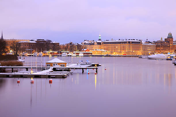 istock Stockholm Skyline and lake at dusk 166727681