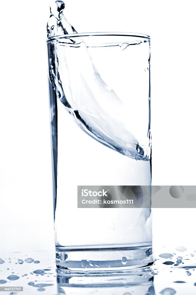 splash em copo de água - Foto de stock de Atividade royalty-free