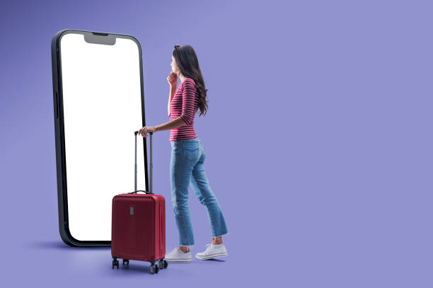 istock Woman using a travel app on smartphone 1667302411