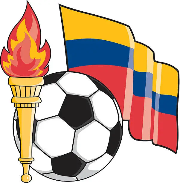 Vector illustration of Colombian Soccer Emblem