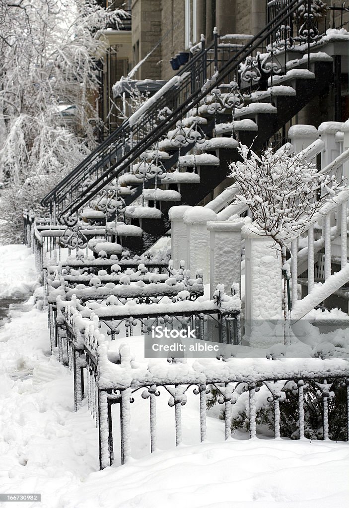 モントリオールに雪と風 - カナダのロイヤリティフリーストックフォト