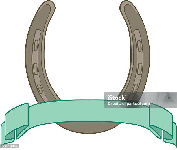 Podkowa Emblem - Stockowe grafiki wektorowe i więcej obrazów Bez ludzi - Bez ludzi, Białe tło, Clip Art