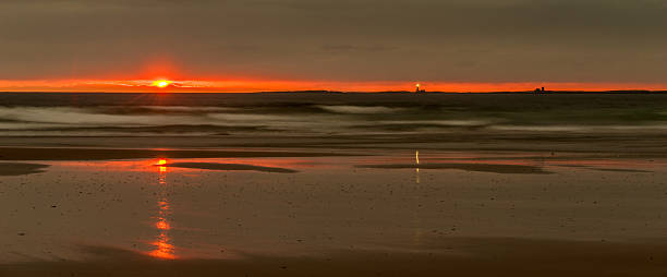 Sunrise over the Farne Islands stock photo