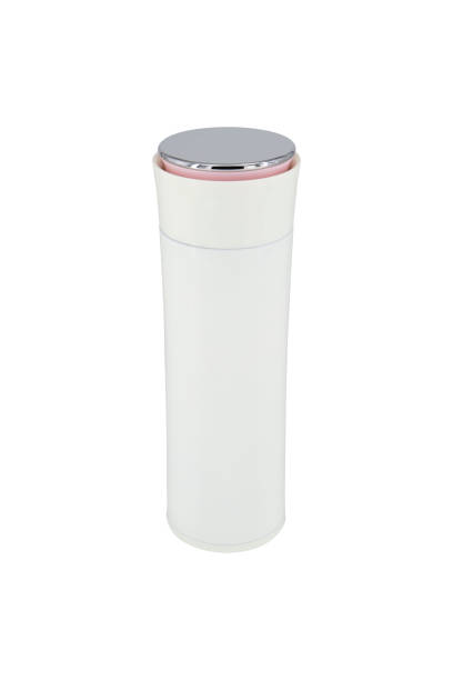istock Metal modern thermo bottle isolated on white background 1667322369