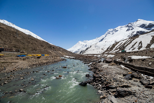 Sissu is a small town in the Lahaul valley of Himachal Pradesh in India. It is around 40 km from Manali and located on the right bank of Chandra river. It is located at 32°29′0″N 77°7′0″E. It is 3,120 m above sea level. It is 14 km from Koksar to the south-east and 11 km. west to Gondhla.