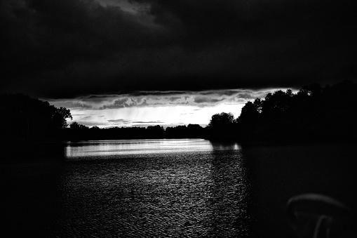 Dramatic sky over the Havel River, Brandenburg Sate