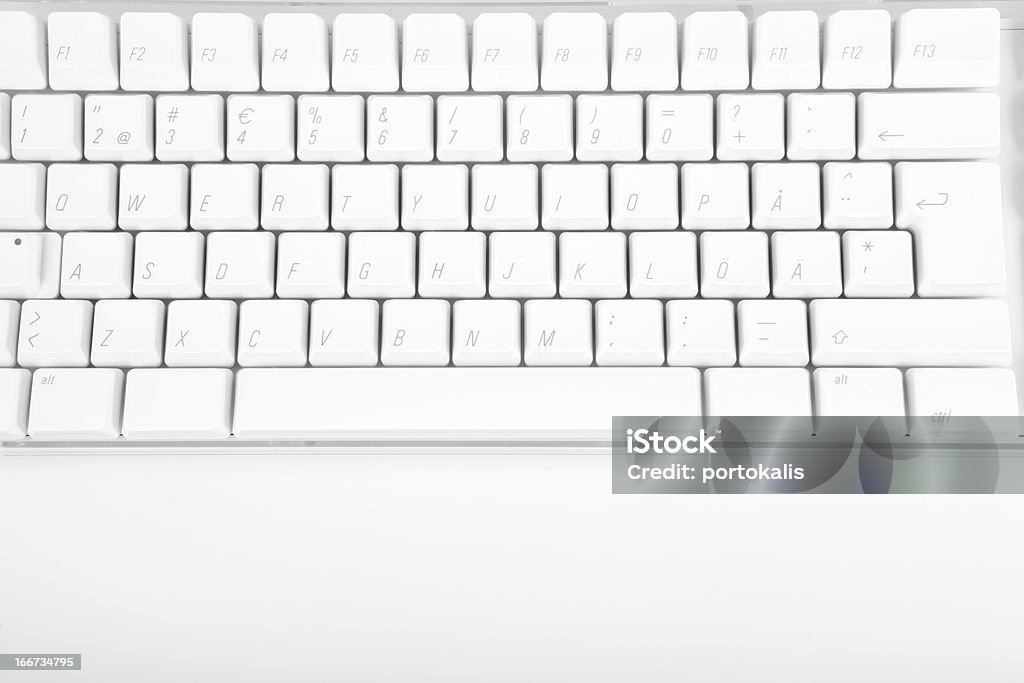 Clavier d'ordinateur blanc - Photo de Blanc libre de droits