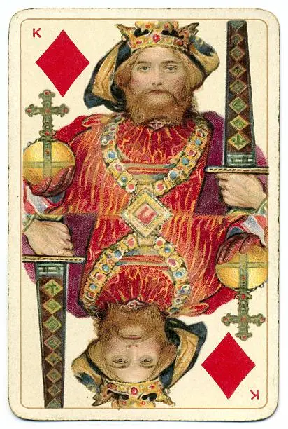 Photo of King of Diamonds Dondorf Shakespeare antique playing card