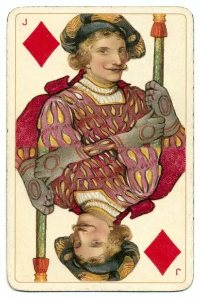 Photo of Jack of Diamonds original Shakespeare vintage Dondorf playing card