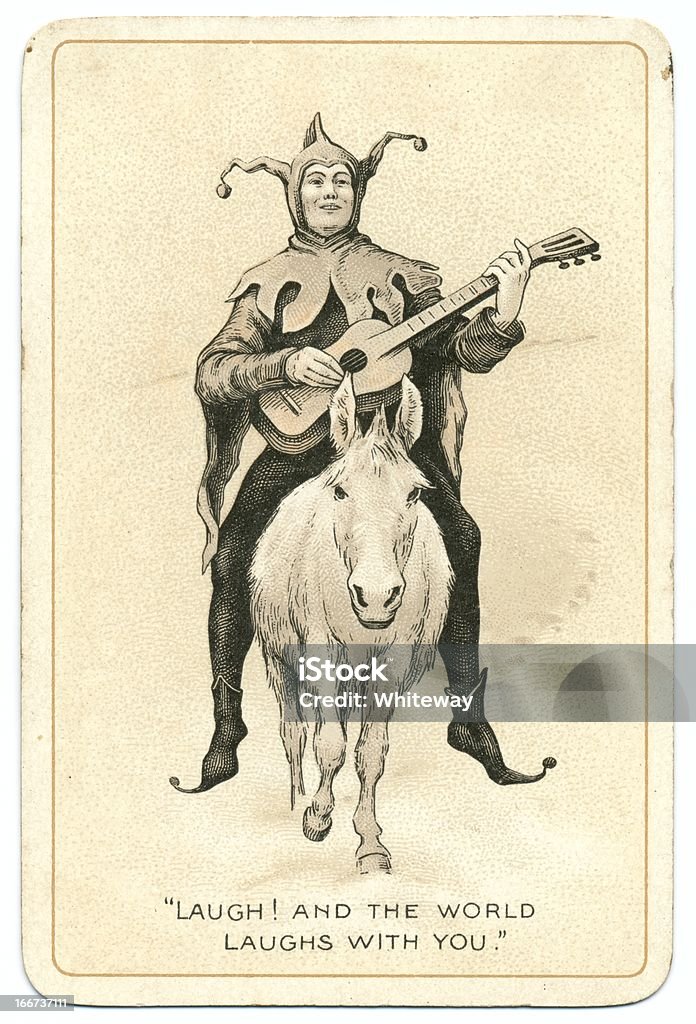 Antiken Dondorf Joker Spielkarte - Lizenzfrei Kartenspiel Stock-Foto