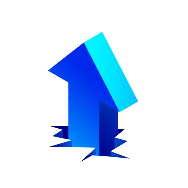 Vector illustration of Vector Illustration of Breaking Limits Isometric Icon and Three Dimensional Design.